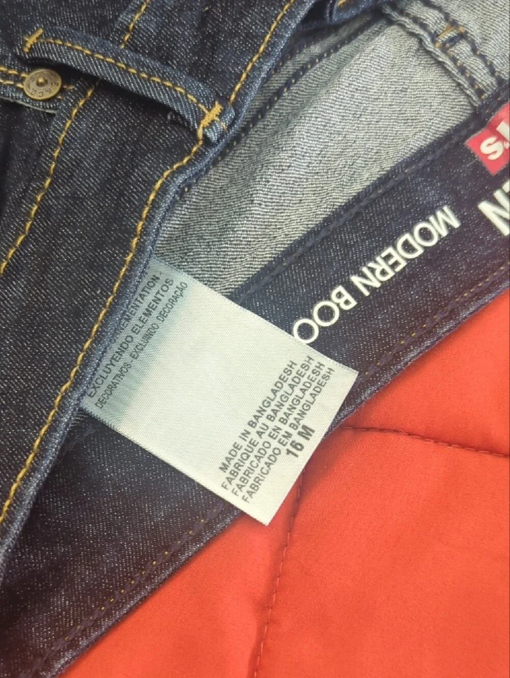 Denizen from Levi's Women’s Straight Leg Dark Blue Jeans